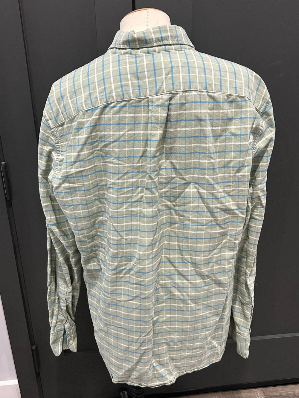 J. Crew Men's Sage Plaid Button-Down Shirt
